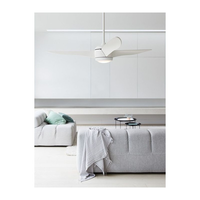 Ventilateur de plafond Nordic LED 142cm Blanc BOUTICA DESIGN 512911