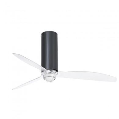 Ventilateur Plafond Tube Fan LED 128cm Noir brillant transparent FARO 32035-10