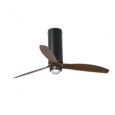 Ventilateur Plafond Tube Fan LED 128cm Noir bois FARO 32037-10