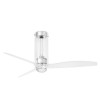 Ventilateur Plafond Tube Fan LED 128cm Chrome Transparent FARO 33374-9