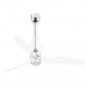 Ventilateur Plafond Eterfan LED 128cm Chrome Transparent