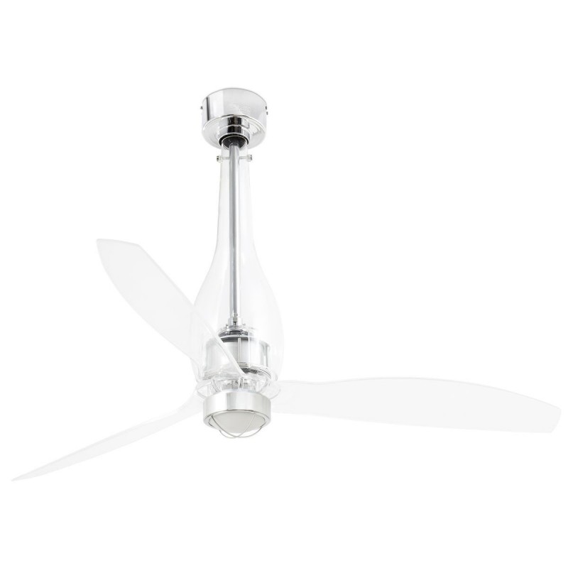 Ventilateur Plafond Eterfan LED 128cm Chrome Transparent FARO 33381-9