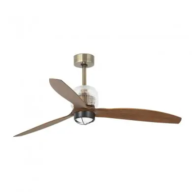 Ventilateur Plafond Deco Fan LED 128cm Or vieilli bois FARO 33398D-10