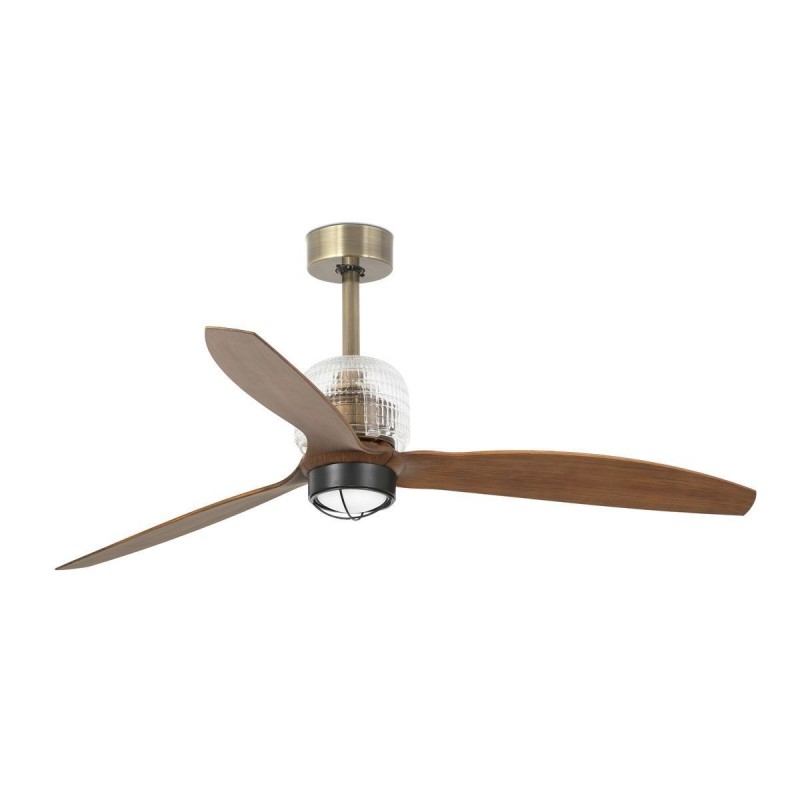 Ventilateur Plafond Deco Fan LED 128cm Or vieilli bois FAR_33398D-10 33398D-10 Ventilateur Plafond Deco Fan LED 128cm Or vieilli bois FARO 33398D-10