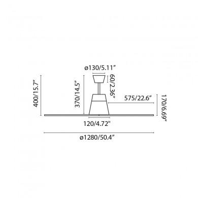 Ventilateur Plafond Typhoon LED 127cm Blanc mat FARO 33480-14