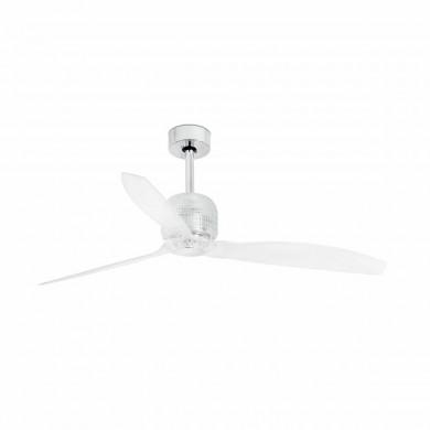 Ventilateur Plafond Deco Fan 128cm Chrome Transparent FARO 33394D