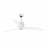 Ventilateur Plafond Deco Fan LED 128cm Chrome Transparent FARO 33394D-9