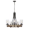 Lustre Angelo 5x60W E27 Chêne patiné Gris ELSTEAD LIGHTING QN-ANGELO5