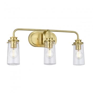 Applique Salle de Bain Braelyn 3x40W E27 Laiton Brossé ELSTEAD LIGHTING QN-BRAELYN3-BB