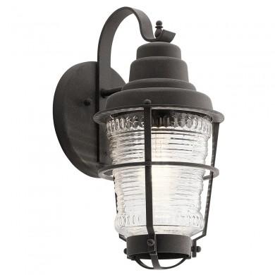 Applique Exterieur Murale Chance Harbor 1x60W E27 Zinc patiné H368 ELSTEAD LIGHTING QN-CHANCE-HARBOR-S