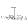 Suspension Ensemble 6x60W E27 Nickel Poli ELSTEAD LIGHTING QN-ENSEMBLE6-PN