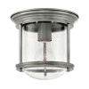 Plafonnier Salle de Bain Hadrian 1x60W E27 Nickel Antique ELSTEAD LIGHTING QN-HADRIAN-MINI-F-AN-CLEAR