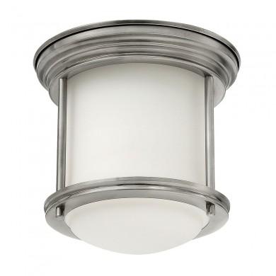 Plafonnier Salle de Bain Hadrian 1x60W E27 Nickel Antique Opale ELSTEAD LIGHTING QN-HADRIAN-MINI-F-AN-OPAL