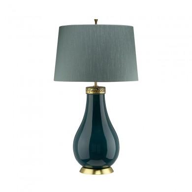 Lampe Céramique Havering 1x60W E27 Turquoise Laiton ELSTEAD LIGHTING QN-HAVERING-TL