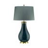 Lampe Céramique Havering 1x60W E27 Turquoise Laiton ELSTEAD LIGHTING QN-HAVERING-TL