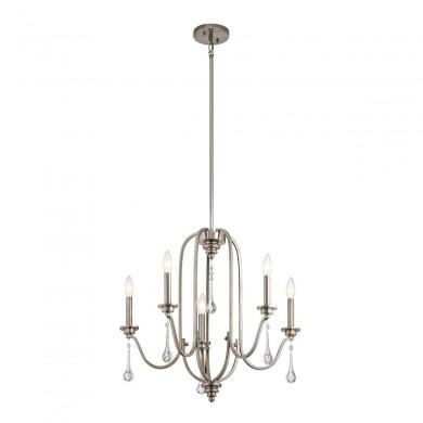 Lustre Karlee 5x60W E14 Etain ELSTEAD LIGHTING QN-KARLEE5