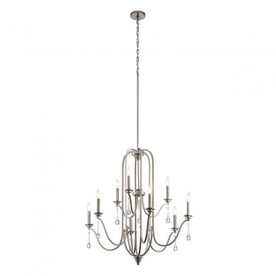 Lustre Karlee 9x60W E14 Etain ELSTEAD LIGHTING QN-KARLEE9