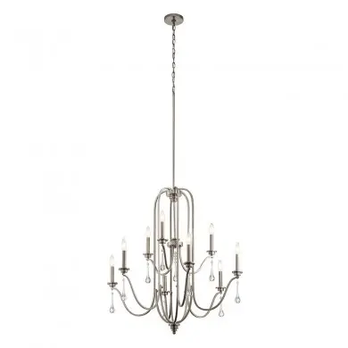 Lustre Karlee 9x60W E14 Etain ELS_QN-KARLEE9 QN-KARLEE9 Lustre Karlee 9x60W E14 Etain ELSTEAD LIGHTING QN-KARLEE9