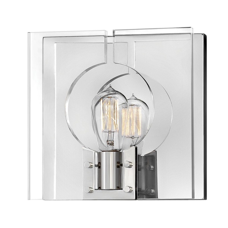 Applique Murale Ludlow 1x60W E27 Nickel Poli Transparent ELSTEAD LIGHTING QN-LUDLOW1-PN