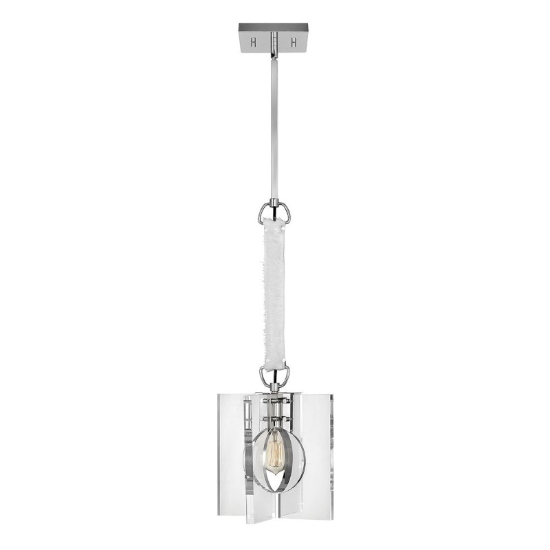 Suspension Ludlow 1x60W E27 Nickel Poli Transparent ELSTEAD LIGHTING QN-LUDLOW-1P-PN