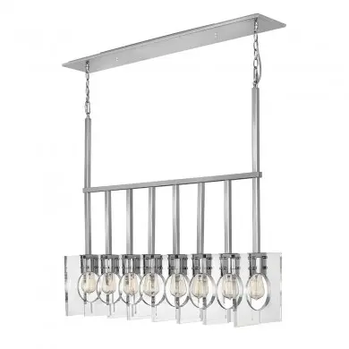 Suspension Ludlow 8x60W E27 Nickel Poli Transparent ELSTEAD LIGHTING QN-LUDLOW8-PN