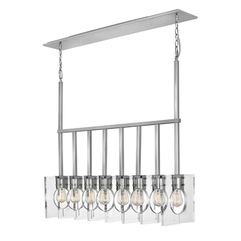 Suspension Ludlow 8x60W E27 Nickel Poli Transparent ELSTEAD LIGHTING QN-LUDLOW8-PN