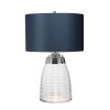 Lampe Milne 1x60W E27 + 1x7W GU10 LED Nickel Poli Bleu ELSTEAD LIGHTING QN-MILNE-TL-TEAL