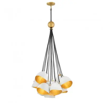 Suspension Nula 15x40W E14 Blanc Or ELSTEAD LIGHTING QN-NULA-15P