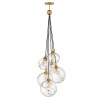 Suspension Boule Skye 6x60W E27 Laiton ELSTEAD LIGHTING QN-SKYE-6P