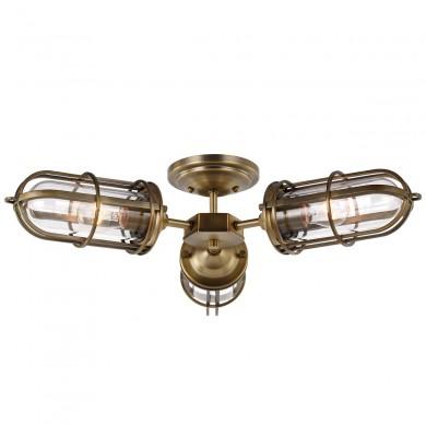 Plafonnier Salle de Bain Urban Restoration 3x60W E27 Laiton antique foncé ELSTEAD LIGHTING QN-URBANREST-3SF