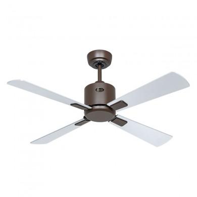 Ventilateur de Plafond Eco Neo III 103cm Bronze Wengé Argenté WiFi CASAFAN 949141