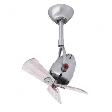 Ventilateur de Plafond Diane 40cm Nickel Bois Vieilli ATLAS FAN DI-BN-WDBW