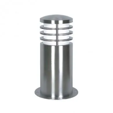 Borne eclairage exterieur Sandbanks Mini 15W CFL Argent GARDEN ZONE gzsandbanksmbcutout