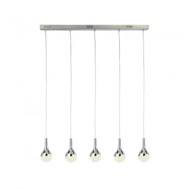 Suspension Wave Teardrop 5,5W LED Chrome Cristal Acrylique SEARCHLIGHT 5855-5CC