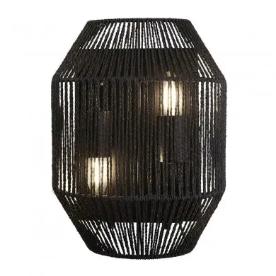 Applique Murale Wicker 2x40W E27 Noir Mat SC_11201-2BK 11201-2BK Applique Murale Wicker 2x40W E27 Noir Mat SEARCHLIGHT 11201-2BK