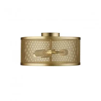 Plafonnier Fishnet 3x60W E27 Or Mat SC_2843-3GO 2843-3GO Plafonnier Fishnet 3x60W E27 Or Mat SEARCHLIGHT 2843-3GO