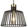 Suspension Bird Cage 1x60W E27 Laiton Noir L300 SEARCHLIGHT 9411BK