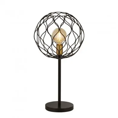 Lampe Boule Finesse 1x60W E27 Noir Or SC_EU4508BK EU4508BK Lampe Boule Finesse 1x60W E27 Noir Or SEARCHLIGHT EU4508BK