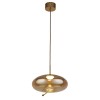 Suspension Lisbon 6W LED Laiton Verre Ambre L310 SEARCHLIGHT 75131-1AM
