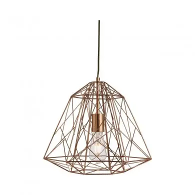 Suspension Geometric Cage 1x60W E27 Cuivre Brillant SC_7271CU 7271CU Suspension Geometric Cage 1x60W E27 Cuivre Brillant SEARCHLIGHT 7271CU