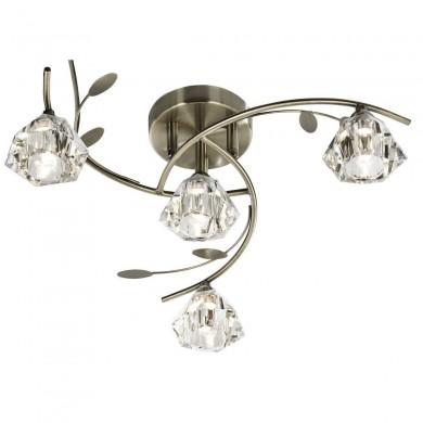 Plafonnier Sierra 4x7W G9 Laiton SEARCHLIGHT 2634-4AB