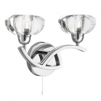 Applique Interrupteur Sculptured Ice Ii 2x7W G9 Chrome SEARCHLIGHT 8086-2CC