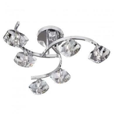Plafonnier Sculptured Ice Ii 6x33W G9 Chrome SEARCHLIGHT 8086-6CC