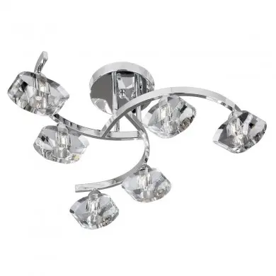 Plafonnier Sculptured Ice Ii 6x33W G9 Chrome SEARCHLIGHT 8086-6CC