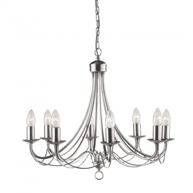 Lustre Maypole 8x40W E14 Metal SC_6348-8SS 6348-8SS Lustre Maypole 8x40W E14 Metal SEARCHLIGHT 6348-8SS