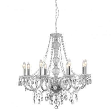 Lustre Pampilles Marie Therese 8x40W E14 Chrome SEARCHLIGHT 8888-8CL