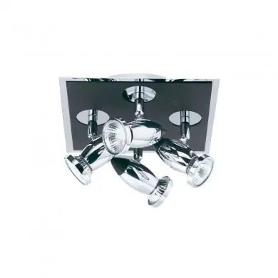 Plafonnier Comet 4x35W GU10 Chrome Noir SEARCHLIGHT 7494