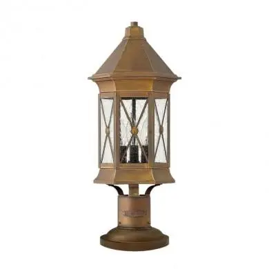 Borne Potelet Brighton 3x60W Marron doré HINKLEY hkbrighton3m