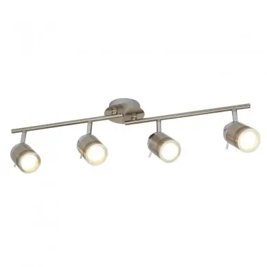 Plafonnier Salle de Bain Spot 4x5W GU10 Chrome Argent SC_6604SS 6604SS Plafonnier Salle de Bain Spot 4x5W GU10 Chrome Argent SEARCHLIGHT 6604SS