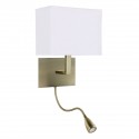Applique Liseuse Hotel 1x60W E27 Laiton